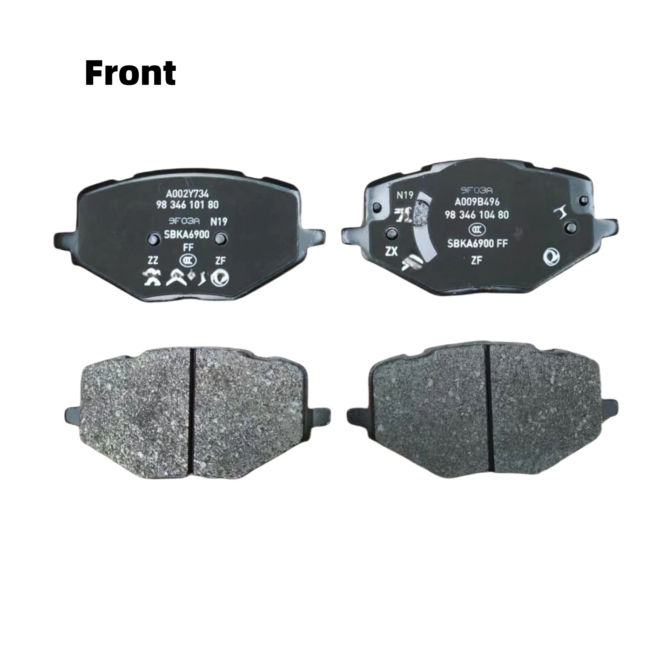 YL01520980 YL01599480 9834610180 9811618780 Auto Parts Brake pad For Peugeot 2008 Citroen