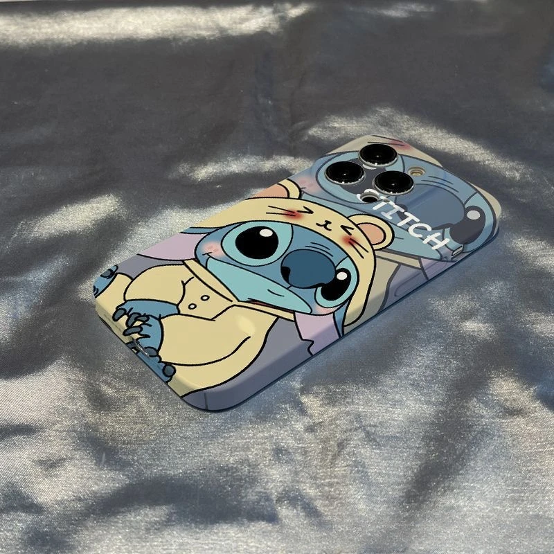 thumbnail image 1 of Disney 3D Plush Stitch with Hat Couple Phone case for Iphone 14 13 12 11 Pro Max Plus Cute Cartoon Anime Back Cover, Kids Gifts, 1 of 5