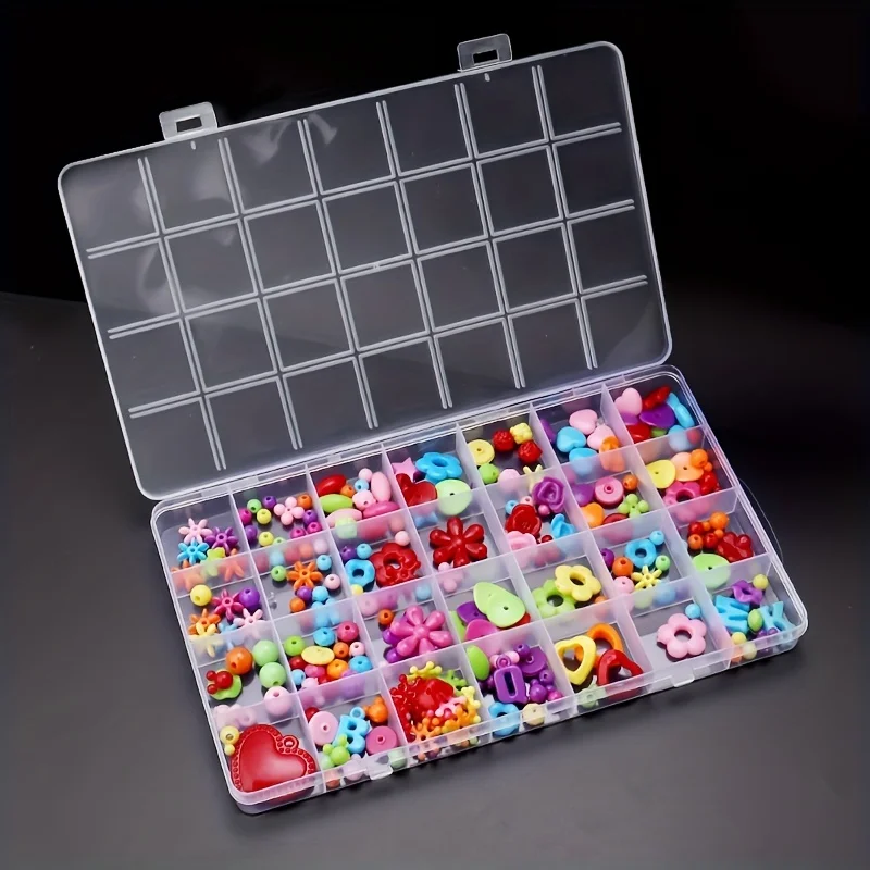 1Pc Multifunctional Clear Plastic Organizer Box with Grids Container Craft Storage for Beads Organizer Art DIY Jewelry