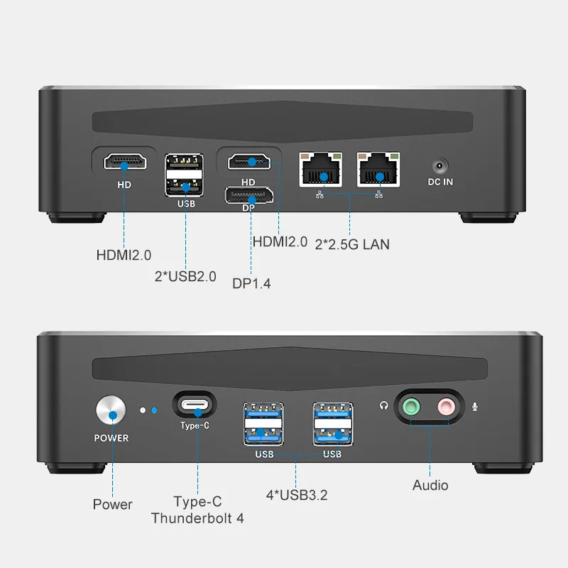 KingNovy ̹ ̴ PC,  Ʈ 4, DDR5, 4800MHz, NVMe ̸ ǻ, 13 , i9, 13900H, i7, 13700H, 2*2.5G LAN, 4*4K, WiFi6