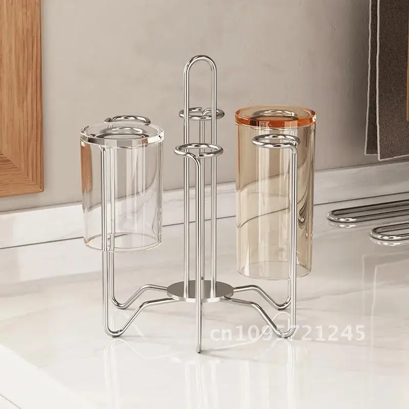 304 Stainless steel Cup Holder Countertop Drain Storage Rack Tree Shape Storage Upside Cup Down Coffee Tea Glass Rack Holder