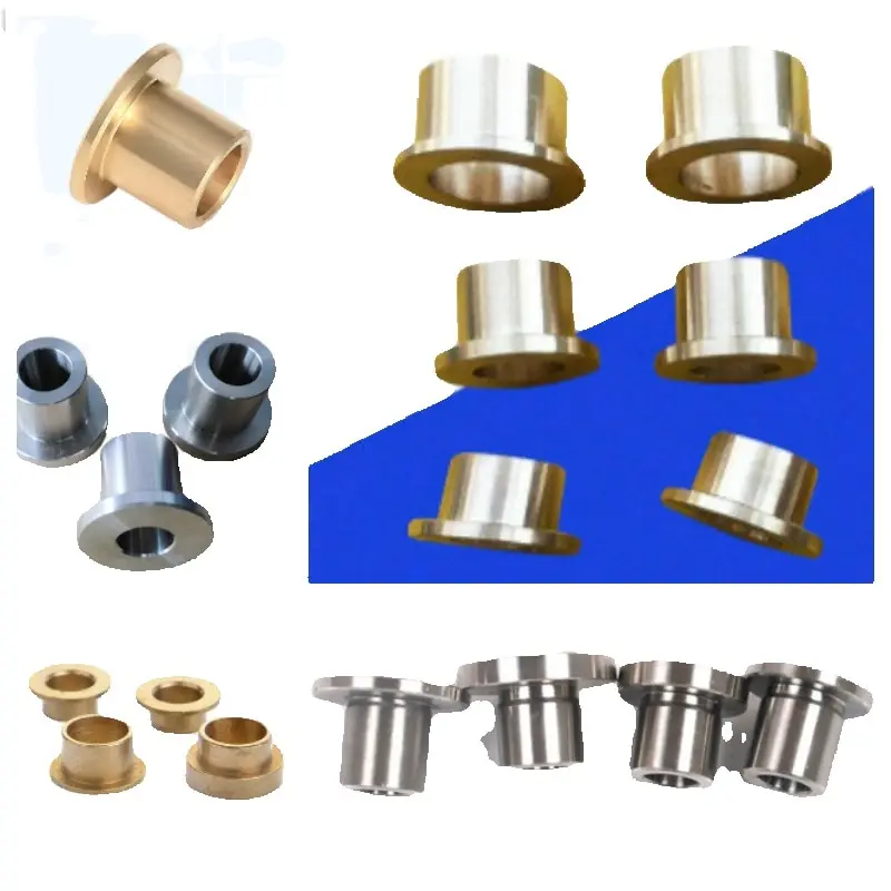 Step Shaft Sleeve Single Side Bushing Greasy Copper Sleeve Fitness Equipment Accessories With Edge Copper Sleeve Wear Resistant