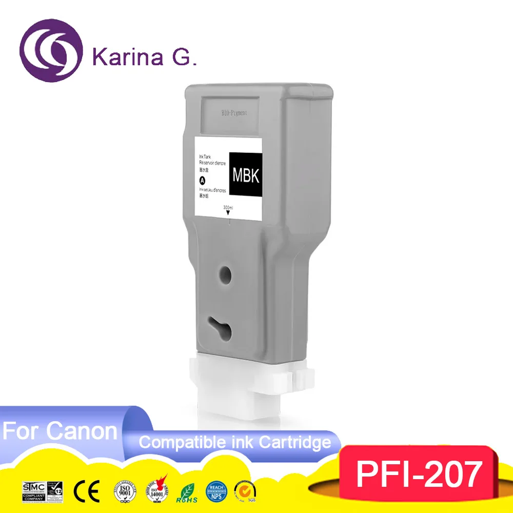 Premium Color Compatible Ink Cartridge For PFI207 PFI-207 PFI 207 Suit for  IPF6