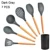 Best Silicone Cooking Utensil Set Wooden Handle Spatula Soup Spoon Brush Ladle Pasta Colander Non-stick Cookware Kitchen Tools 23