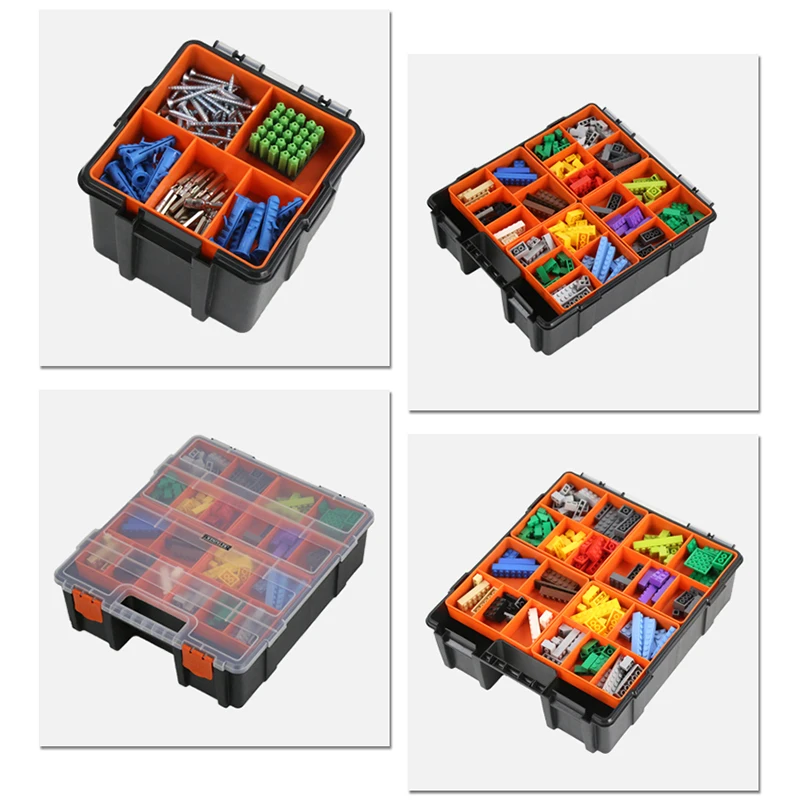 Parts Storage Box Double-Layer Building Block Classification And Organization Box Electronic Component Box Toolbox 5