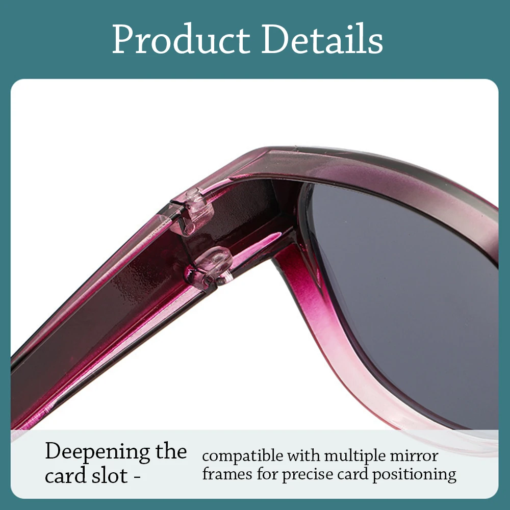 Modische UV-Schutz-Sonnenbrille Y2K Runder Rahmen Zum Übertragen auf Brillen Retro Schwarze Tönung für Damen und Herren – Detail 6