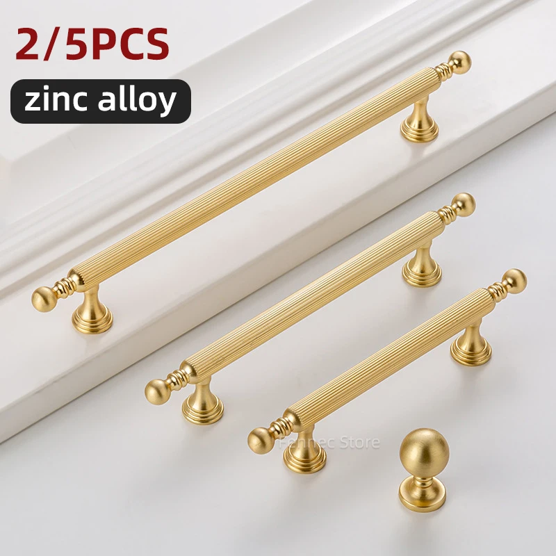 

Gold Pulls Handle Solid Brass Striped Kitchen Bedroom Wardrobe Drawer Cupboard Cabinet Handle Pulls Knobs Cabinets Door Knob