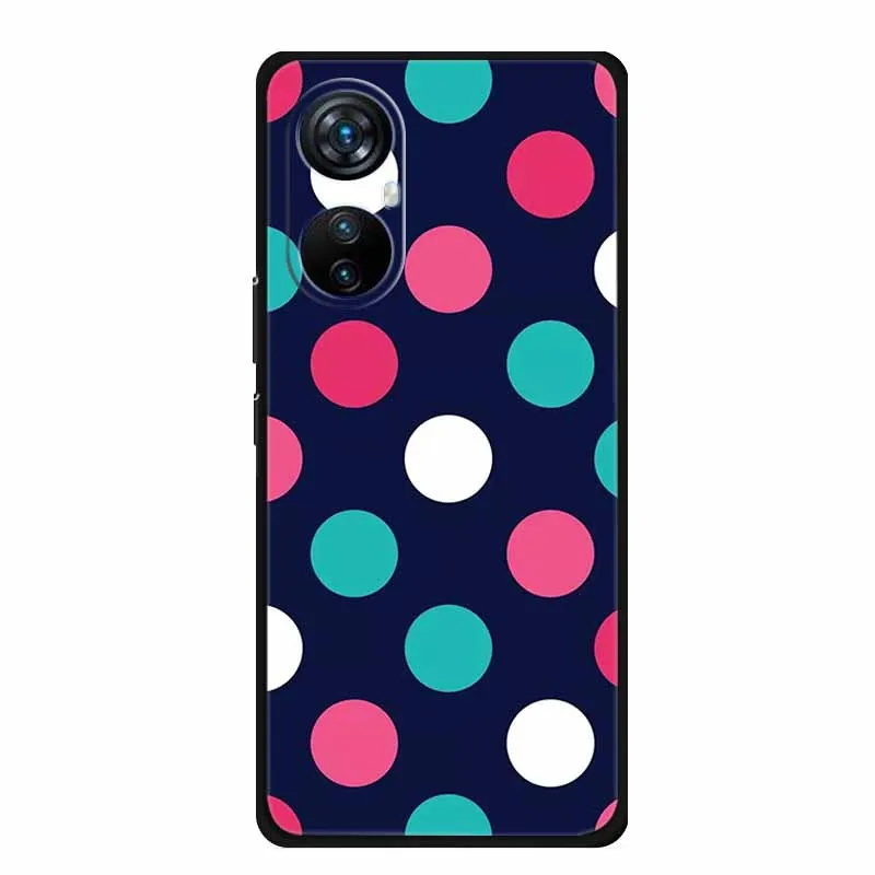 Soft Silicone Painted Cat Cute Phone Case Cover, 6.67'' TPU Coque
