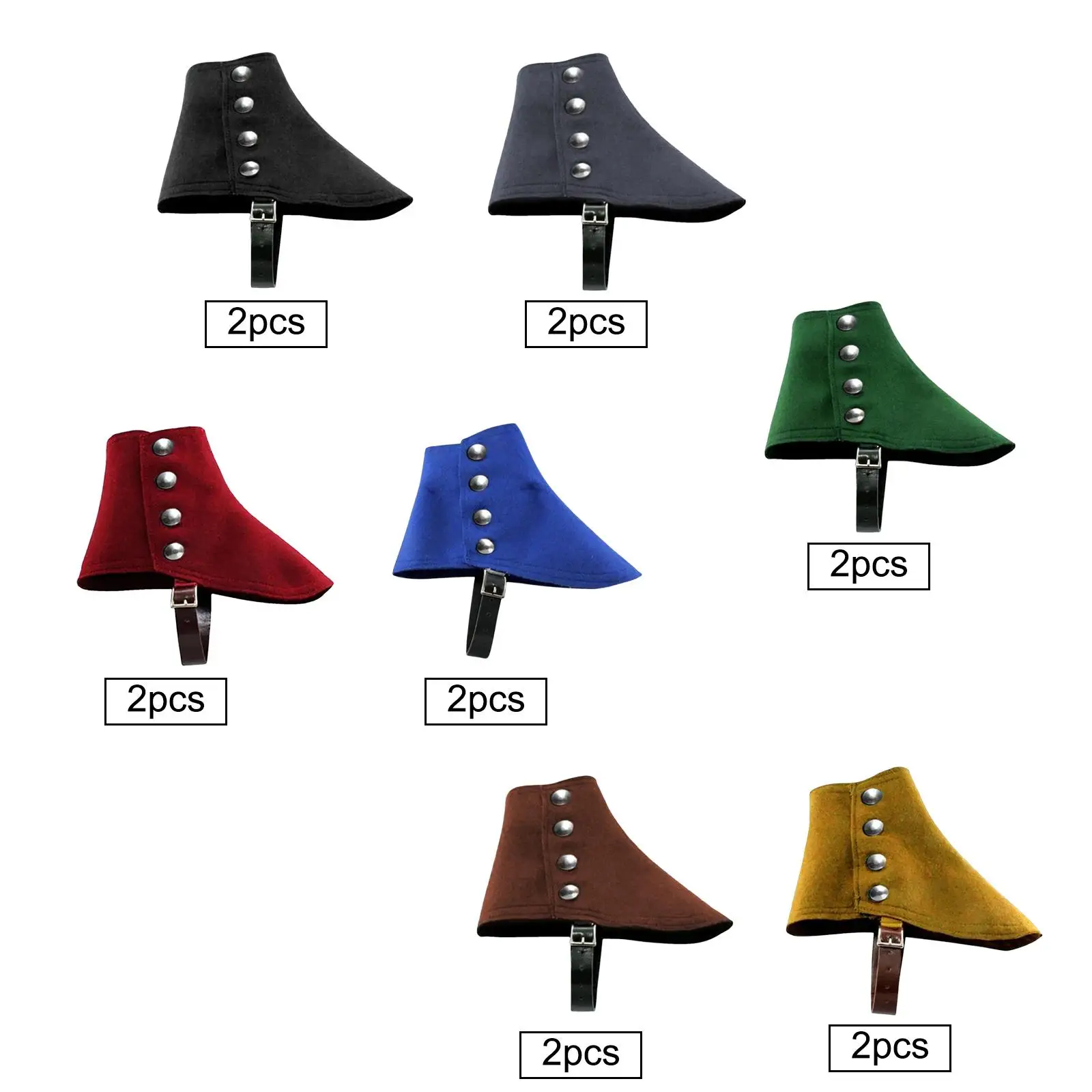 Gangster Spats Medieval Pirate Boot Covers for Costume Birthday Halloween Cosplay Costume