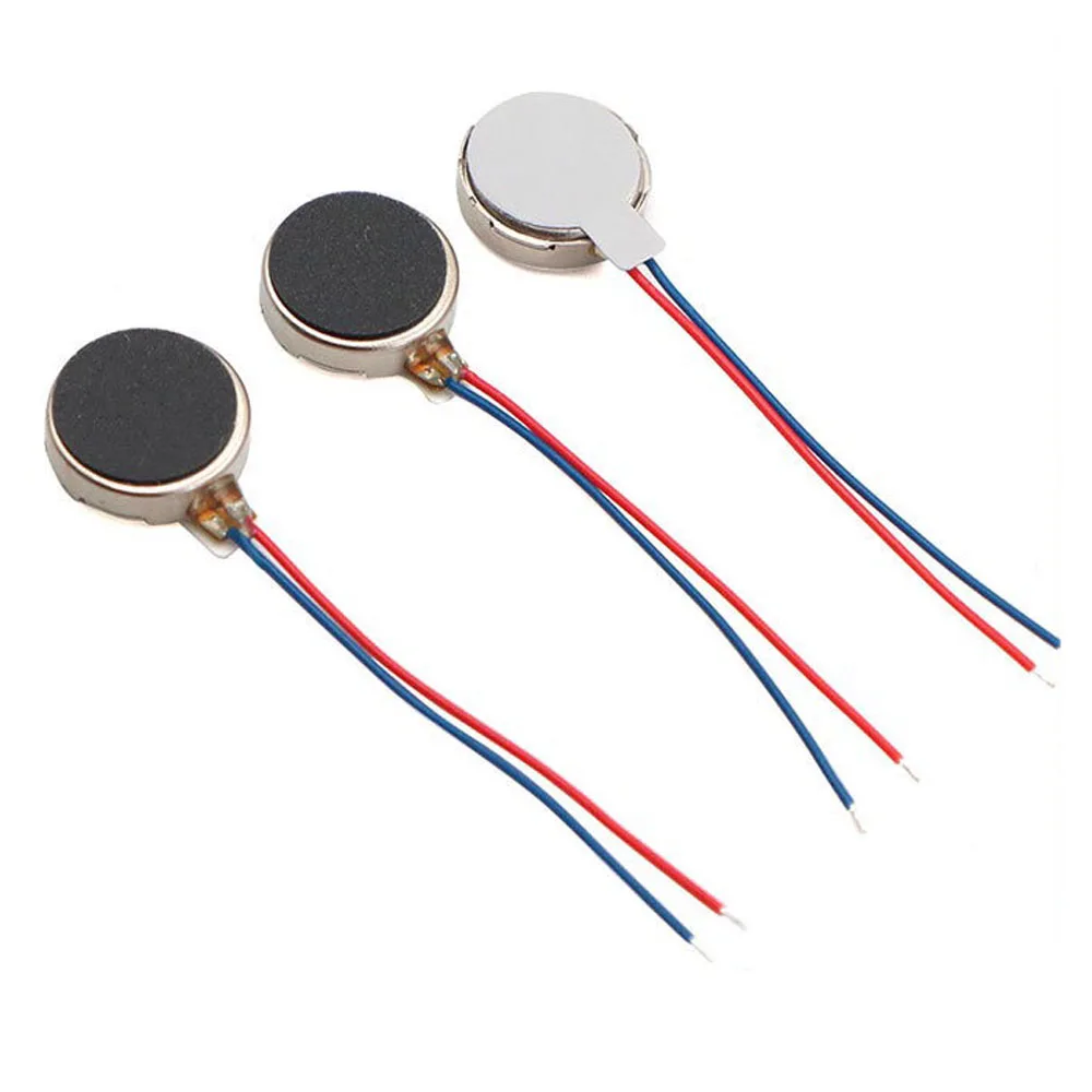 5Pcs 1027 1030 Mini Vibration Motor DC 3V 12000rpm Flat Coin Button-Type Micro DC Vibrating Motor for Cell Phone Tablet Massager