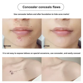 Heallor Concealer Correct Skin Tone Makeup Palette Cover Facial Spots Contour Cream Brighten Tear Trough Natural Contouring Foun - Thumbnail 6