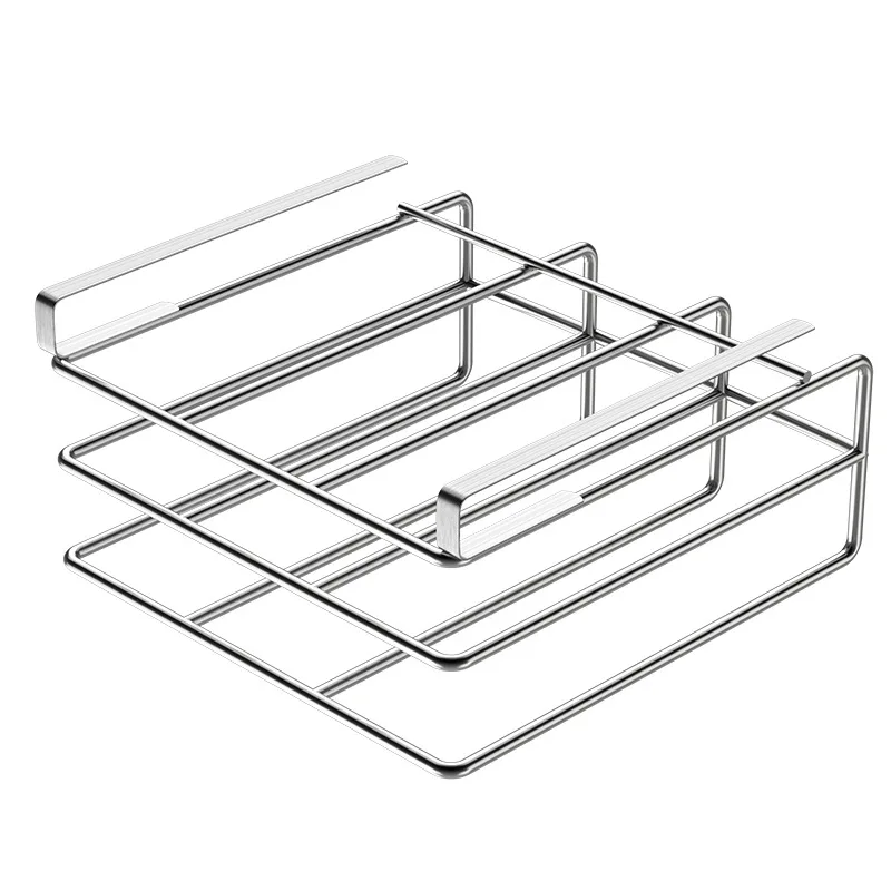 Hanging Rack Under Kitchen Cabinet Household iron art organizing rack cutting board rack hook pot cover utensils storage rack 6