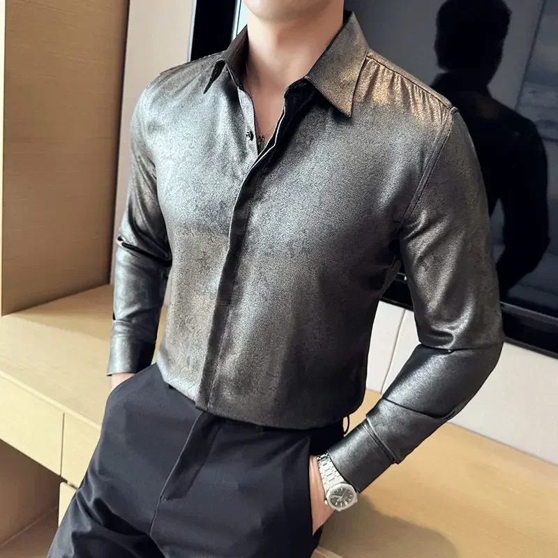 chinese dress ladies Long Sleeve Chambray Men's Shirt Unisex MED & 4XL Only – CP Cares, Inc main image 1