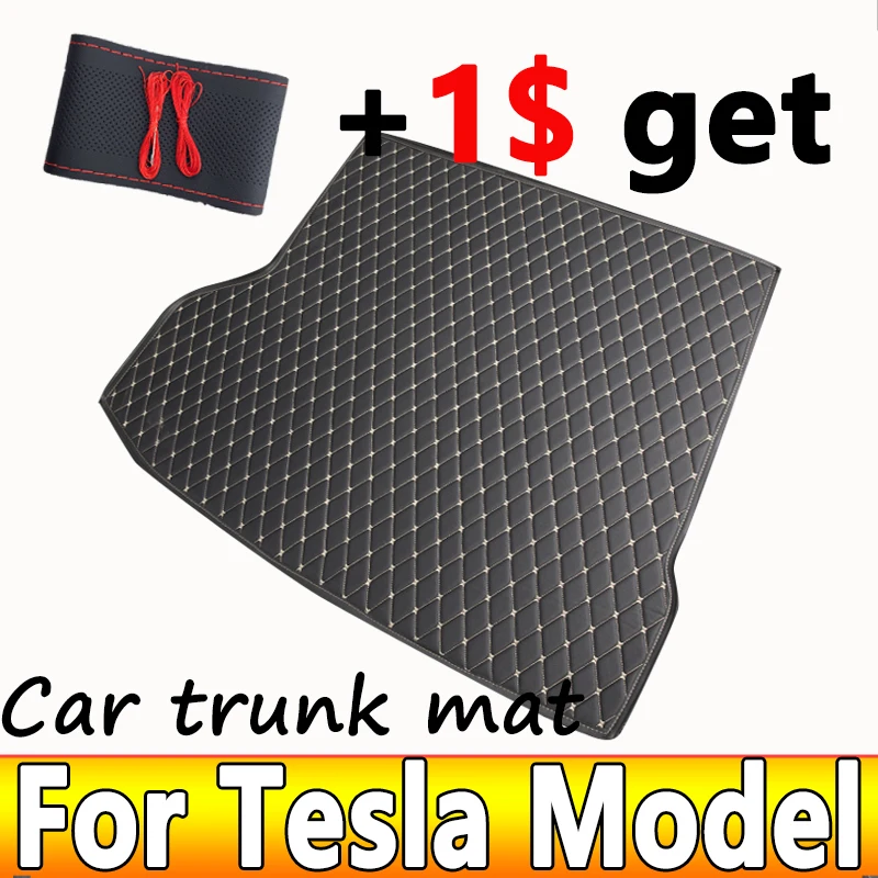 

Коврики для багажника из искусственной кожи под заказ для Tesla Model 3, модель Y, модель S, модель X, детали интерьера, автомобильные аксессуары, ковер, все модели