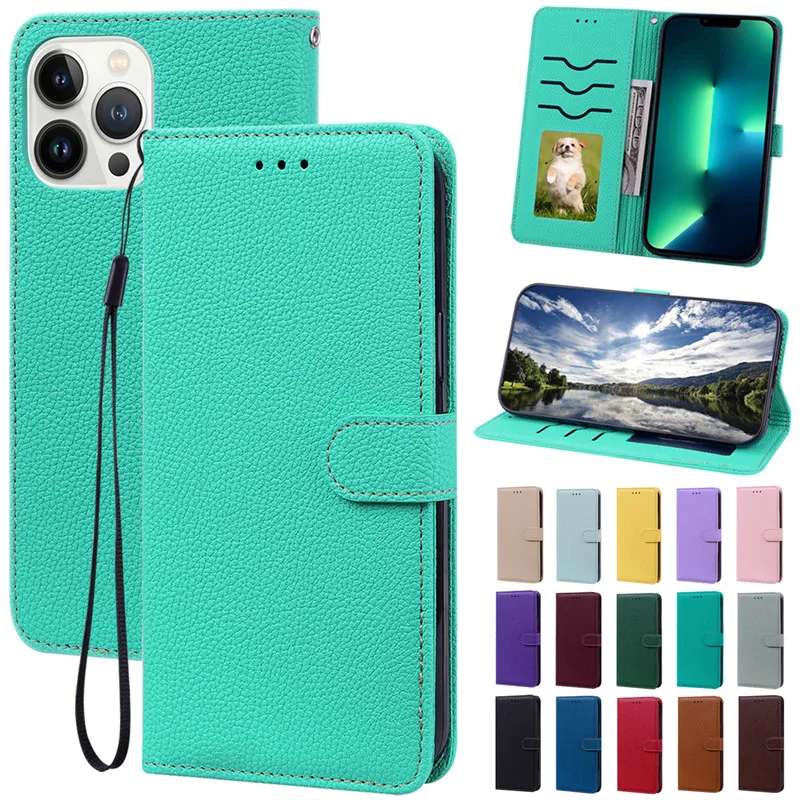Leather Book Wallet Flip Phone Case – Universal Design