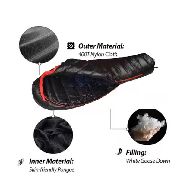 Extended Goose Down Mummy Sleeping Bag 3