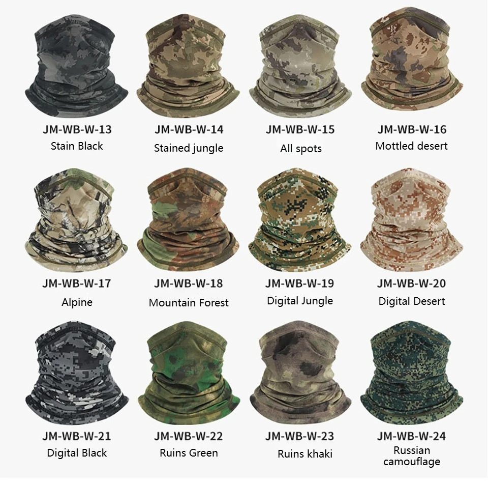 GTUBIKE Radfahren Camouflage Halswärmer Frühling Sommer Wandern Atmungsaktiver Magischer Schal Angeln Sonnenschutz Gesichtsmaske Dehnbar – Detail 6