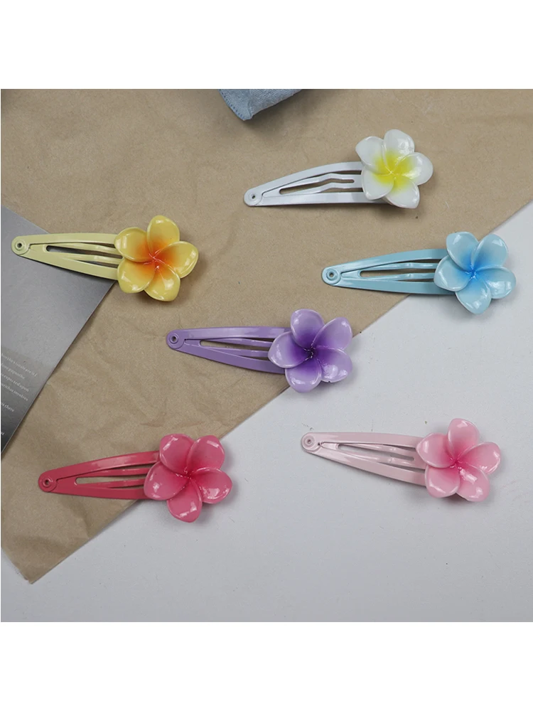 6 Stücke Süße Nette Kirschblüte Ei Blume Haarspange Kopfbedeckung BB Clip Seitlicher Pony Clip Haarschmuck Mädchen Frische Haarnadeln – Detail 6