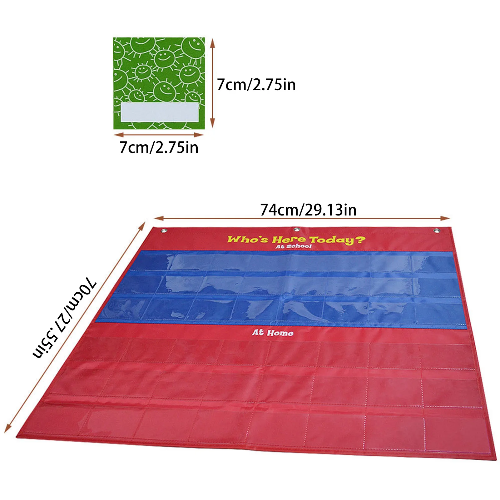 Attendance Wall Hanging Chart Convenient to Use Educational Environments Tool Suitable for Kindergarten Preschool