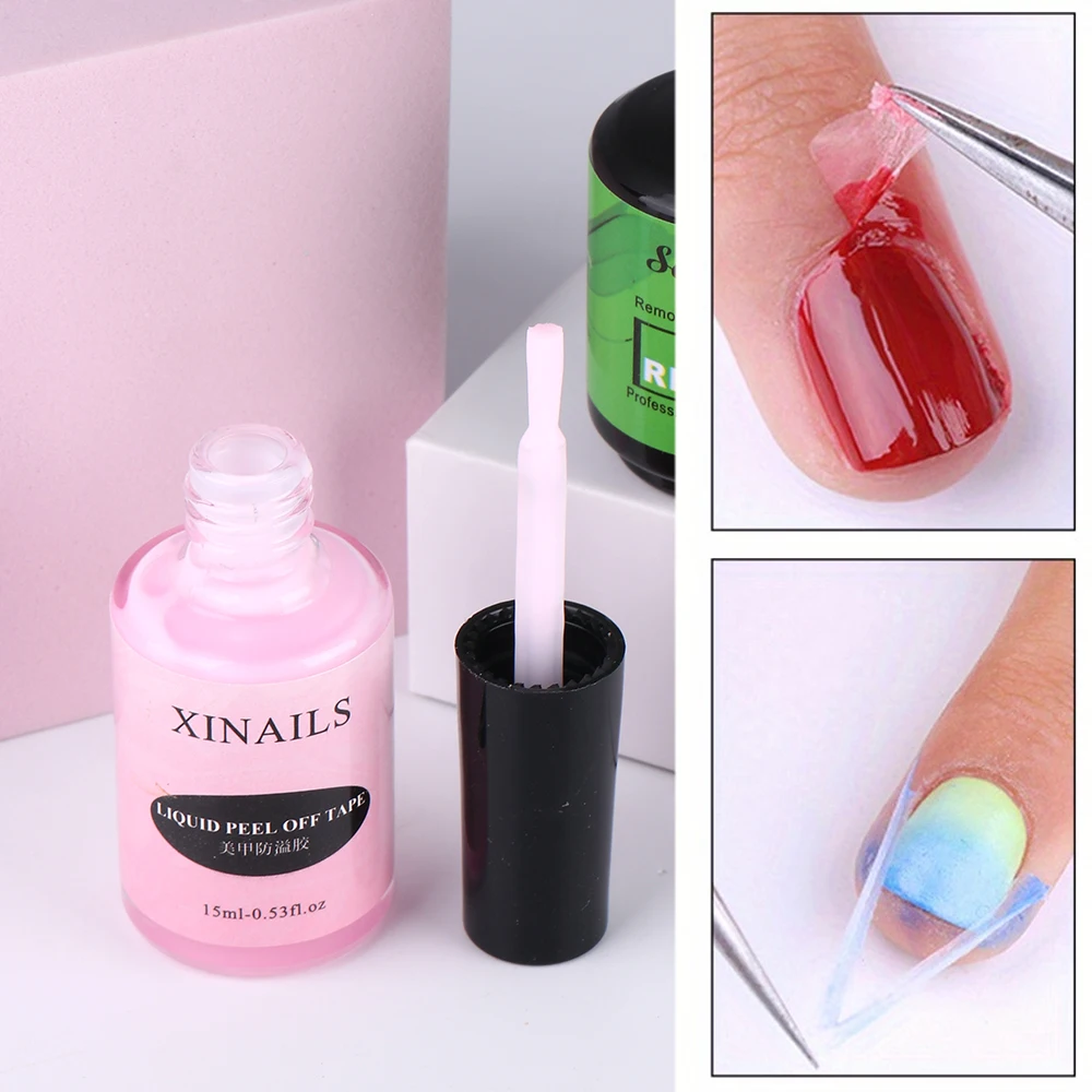 15ml Nail Peel Off Liquid Anti-Overflow Glue Nail Art Edge Fast Dry Nails Finger Lacquer Protectors Skin Care DIY Manicure Tool