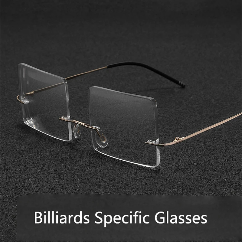 

Special Glasses For Playing Billiards Men's Frameless High-Definition Eyeglasses Ultra Light Pure Titanium Prescription Eyewear