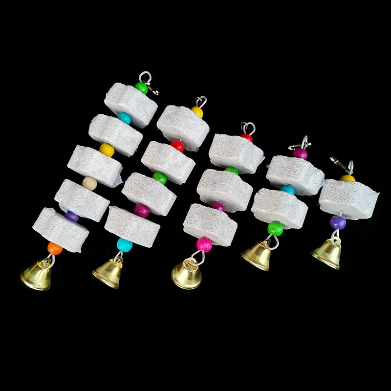 Stone Mineral Parrot Pet Supplies Bird Cage Toy Grinding Stone Flower Shape Hang Style Parakeet Toy parrot toy bird toy bird cage accessories pet mineral supplement