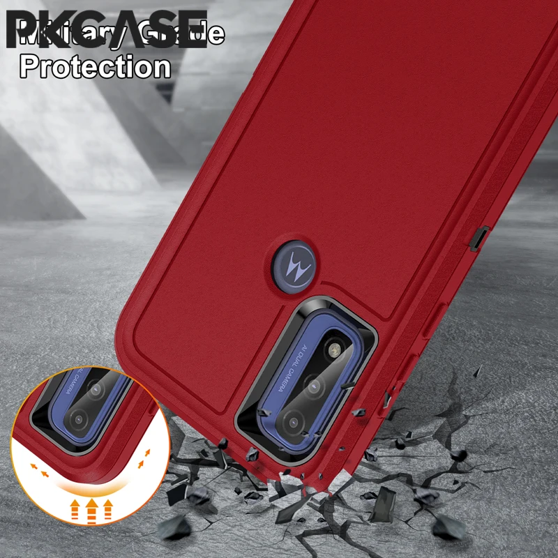 PKCASE 3-in-1 Hybrid Armor Shockproof Phone Case