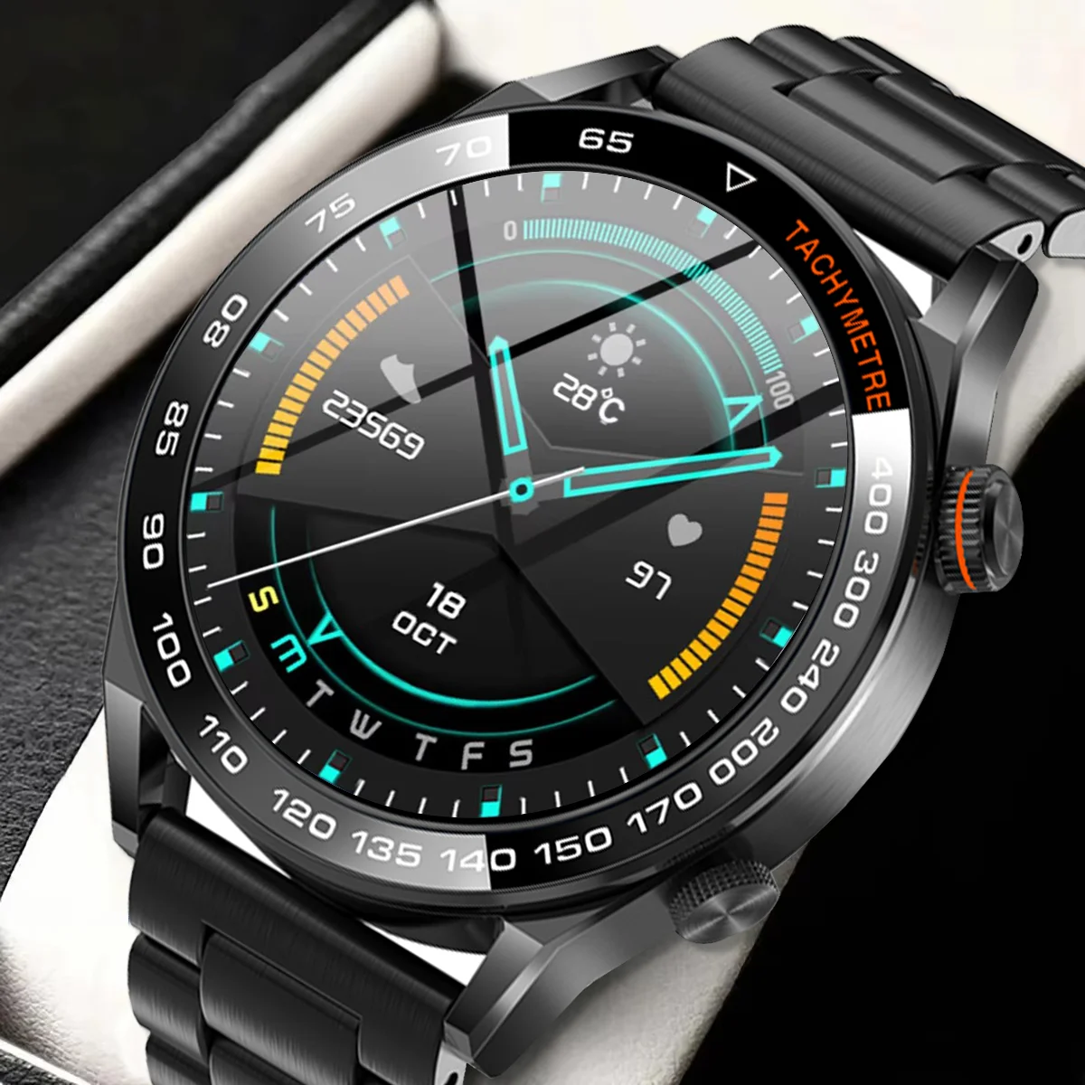 2026 New Business Smart Watch Men Bluetooth Call 1.53-inch AMOLED HD Display Multi-Sport Modes Heart Rate Monitor Smartwatch Man 1