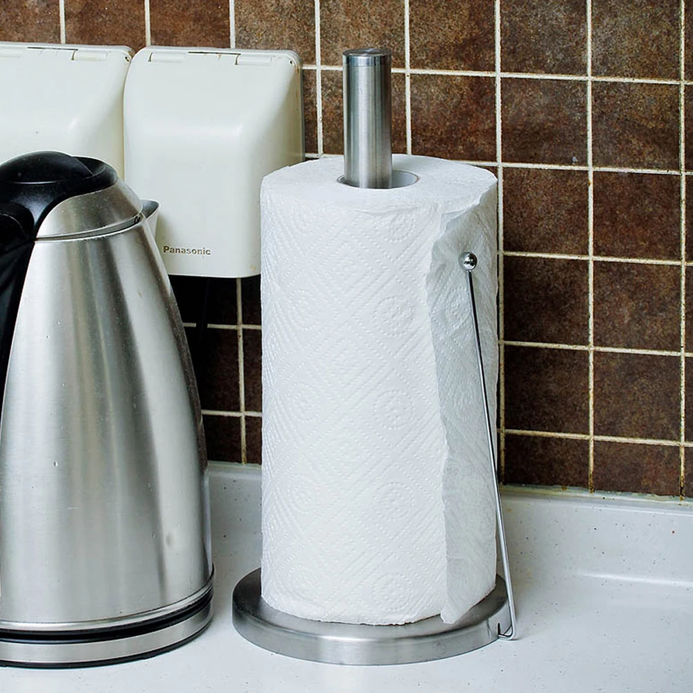 Stainless Steel Paper Towel Holder for Countertop Kitchen Organization Free Standing Tissue Holder for Kitchen Bathroom 3