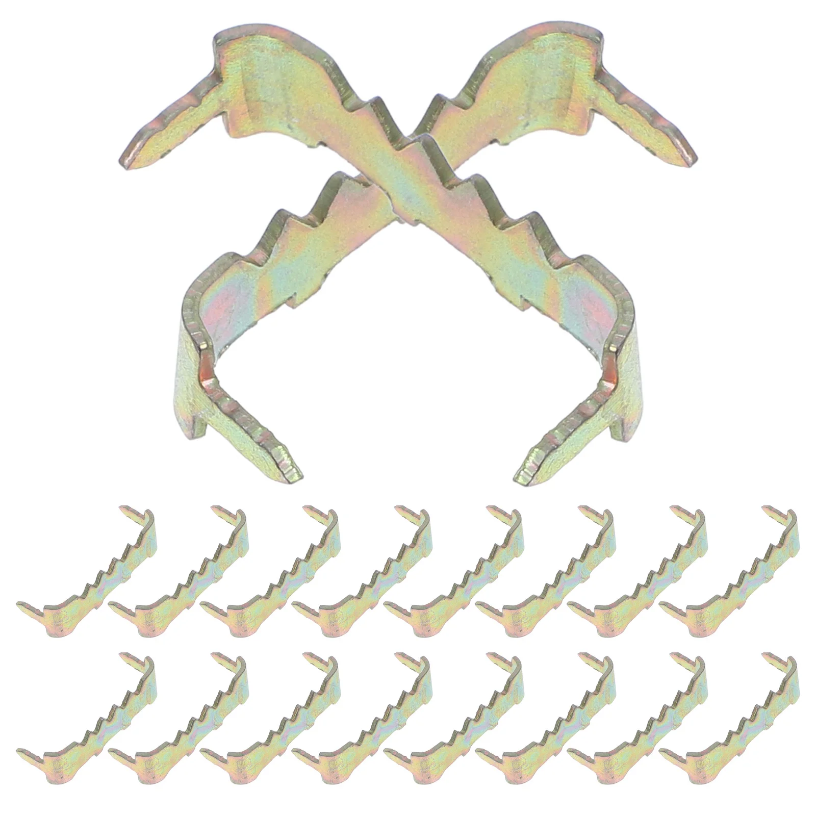 100pcs No-Nails Picture Hanging Kits, Sawtooth Frame Hangers Picture Frame Hooks for Wood Metal Frames Brass Plated Picture