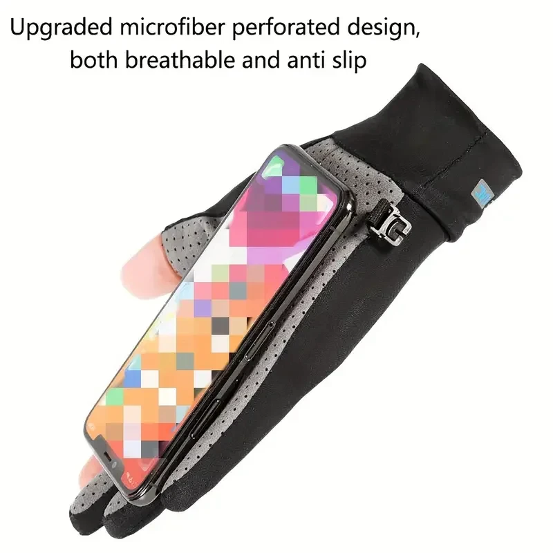 Breathable Anti-Slip Unisex Cycling Gloves - Full Finger Ice Silk