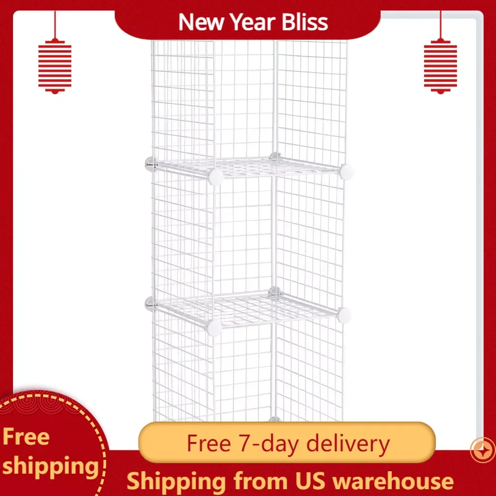 

White Great for Organizing You Bedrooms Comforter Storage Organizer 3-Piece Stackable Modular Storage Cube Set Organizers Box