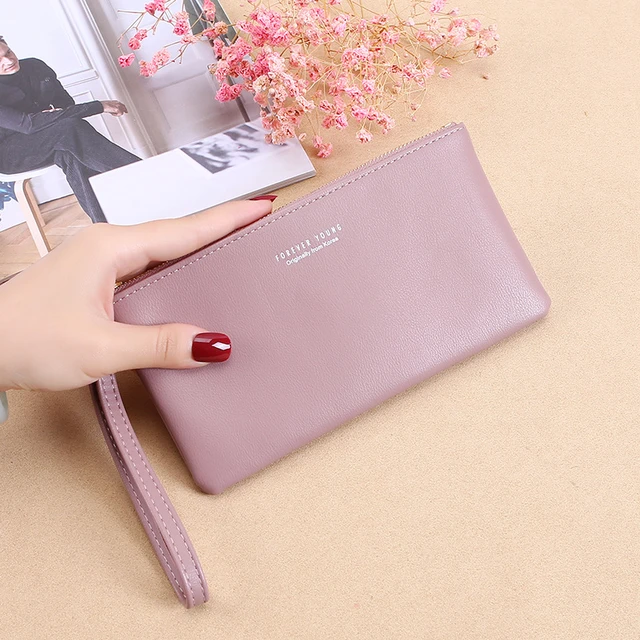 Women Wallet Long Female Clutch Zipper Wallets Big  Women Wristband Long  Wallet - Wallets - Aliexpress