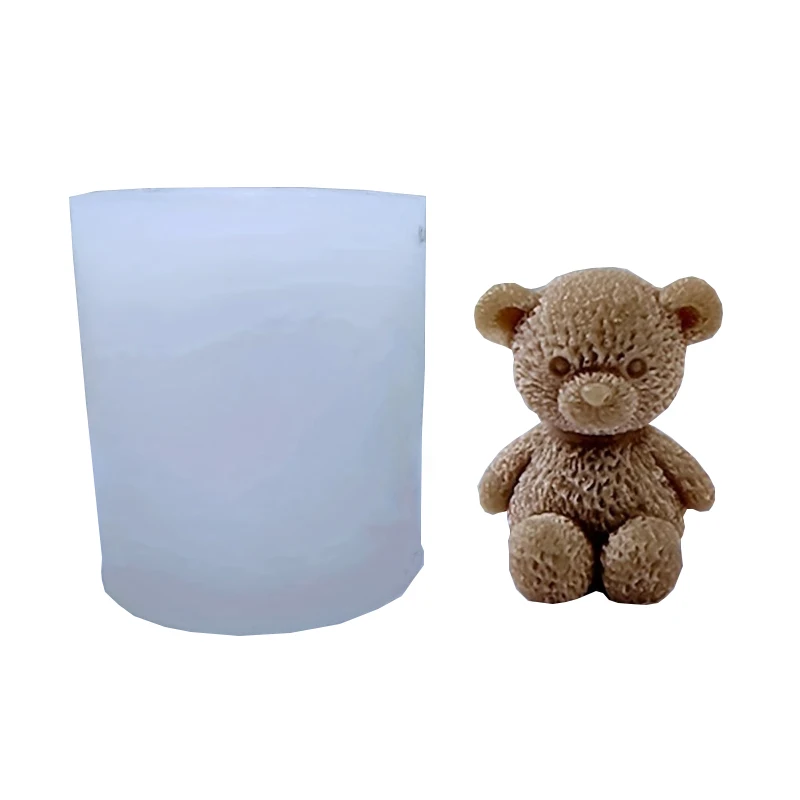 1 piece Three-dimensional Teddy rose bear yarn ball Cylindrical Silicone Mold Aromatherapy Candle Decorative Accessory Mold aromatherapy candle mold,silicone mold,silicone candle molds,silicone candle mold,cylindrical candle mold,candle mold,beeswax mold