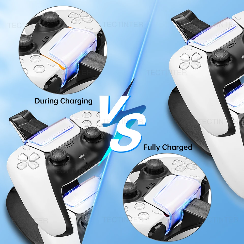 For PS5 Controller Type-C Dual Sense Charging Station Dual Charging Dock Charger Stand for PlayStation 5 Accessories