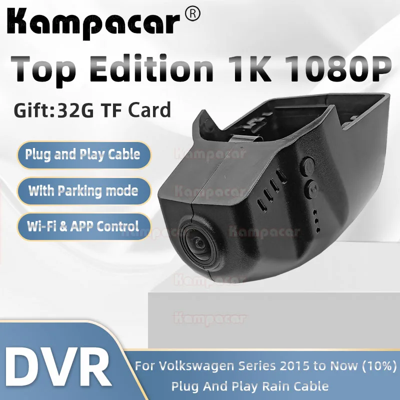 Vw17-G Top Edition 1K 1080P Dvr Per Auto Per Volkswagen 76Mm Vw Taos Golf 8 Arteon Passat B8 Touran Fit 10% 2015-2024 Videoregistratore