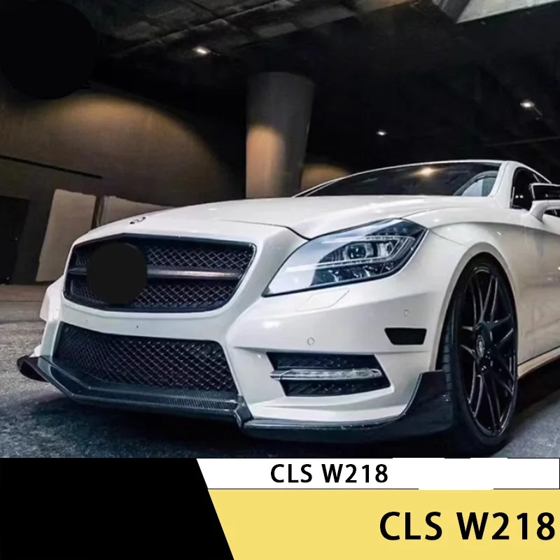 R 스타일 3단 프론트 범퍼 립 W218 카본 파이버 프론트 립 (메르세데스 벤츠 CLS W218 카본 파이버 바디 키트 2012-2015용)
