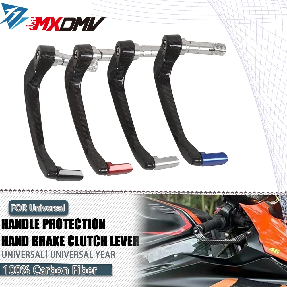

3K Dry Carbon Fiber 22mm/ 7/8 inch Universal Motorcycle Handlebar Brake Clutch Lever Hand Guard Protector for R1000RR Tmax530
