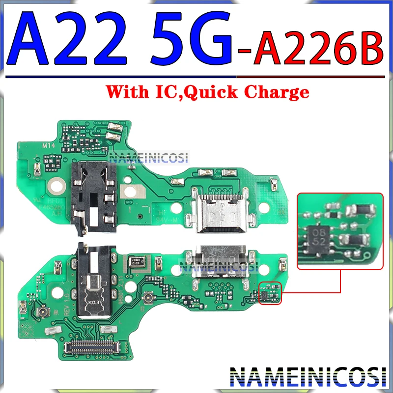 Usb Dock Charger Port for Samsung Galaxy A32 A02S A12 Nacho A22A42 A52 A52S A72 K1 K2 Version 4G 5G Charging Board Module