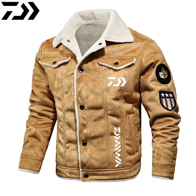 Daiwa New Autumn Winter Fashion Coat Men Jacket Vintage Solid Turn