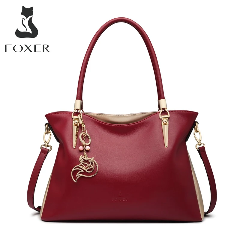 FOXER 女性ファッションショルダートートハンドバッグ女性大容量