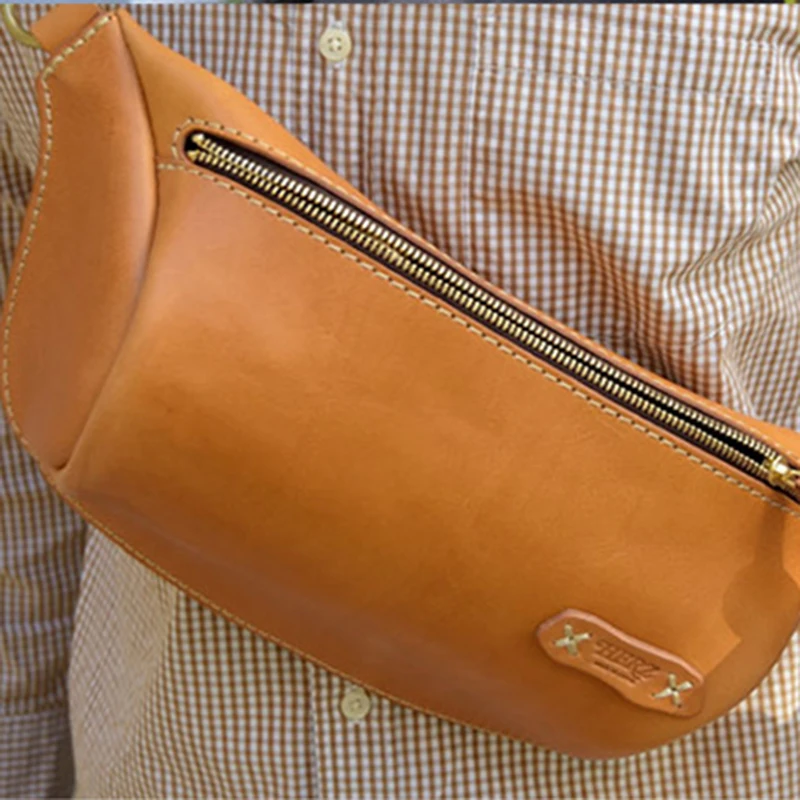 Leather Craft Template Sewing Template 1Set Handmade Neutral Crossbody Chest Bag Sewing Pattern Kraft Paper Leather Craft Stencil 39x17cm