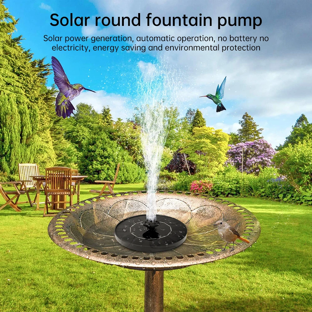 Solar Water Pump Circular Fountain Pump 150L/h With 4 Nozzles for Bird Bath Garden Outdoor Pool Circulation Oxygen Supply Device solar fountain solar fountain pump solar water pump