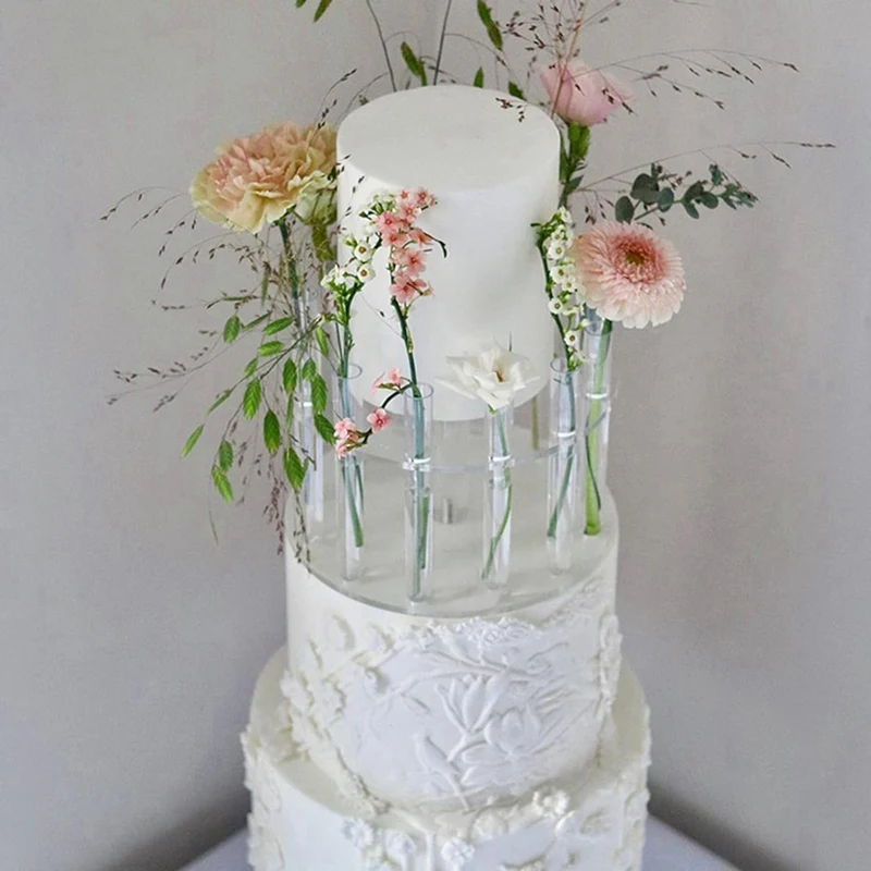 Acrylic Cake Display Board Clear Round Cake Stand 30Cm Wedding DIY Flower Crown Decoration Dessert Trays