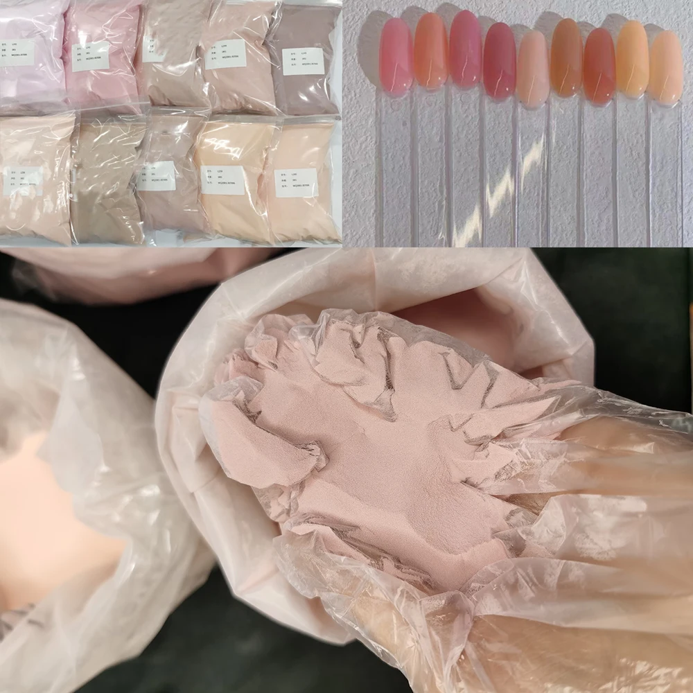 3 in1 500g Nude Nail Powder 1.1lb Brown Pink Acrylic Dipping Powder for Extension Carving DIY Salon French Nails Powder Pigment 2