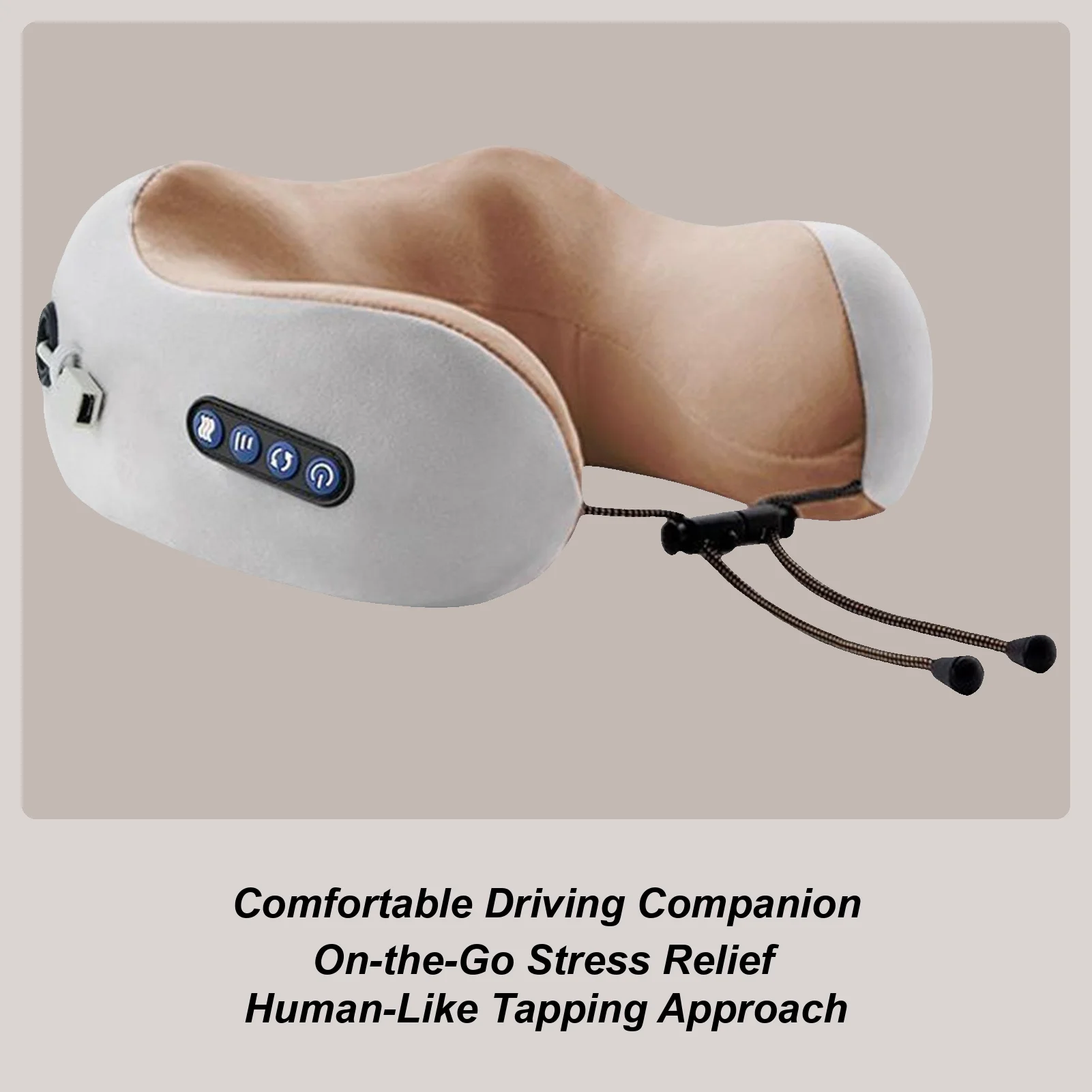 Neck Massager Cordless 3-Intensity Massage Tools Adjustable Cervical Neck Massager For Men Women Mother Travel Home Office Car
