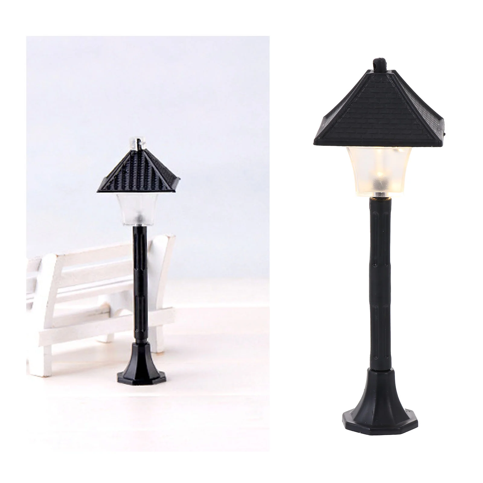 

Plastic Street Lamp Model Scene Plant Plant Plant Plant Plant Plant Decor Miniature Light Pot Culture House Accessory Landscape