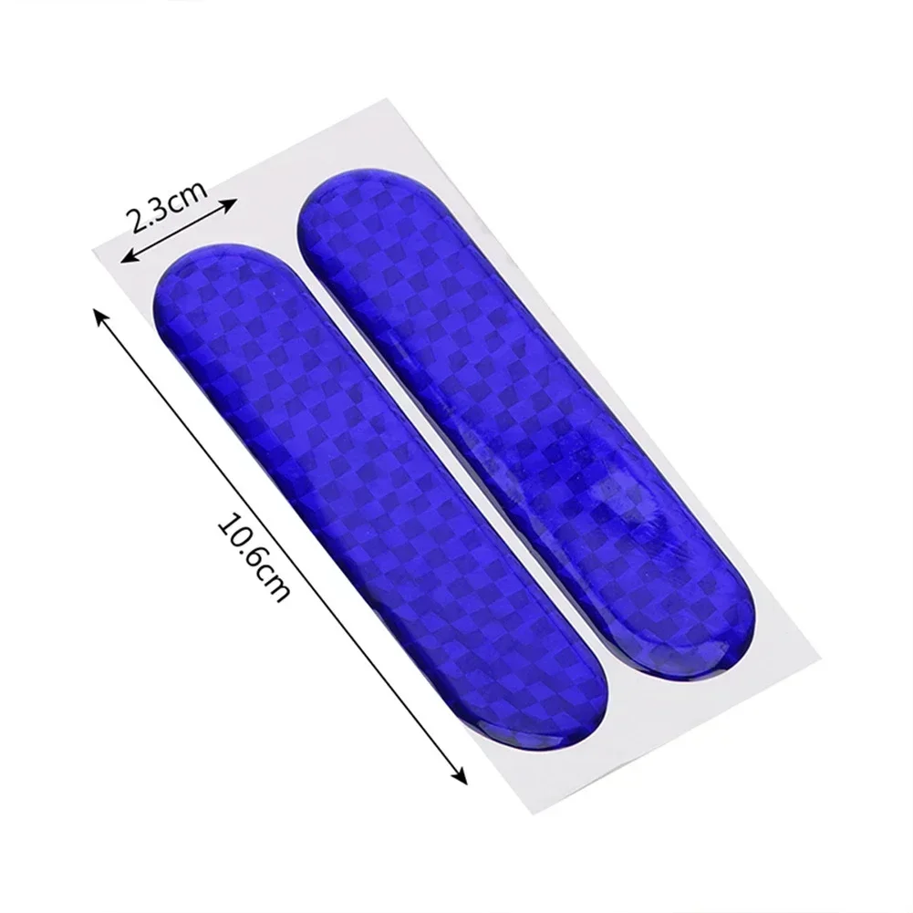 4pcs 자동차 반사 스티커 자동차 문 안전 경고 마크 반사판 테이프 스트립 블루 자동차 트럭 범용 반사판 스티커