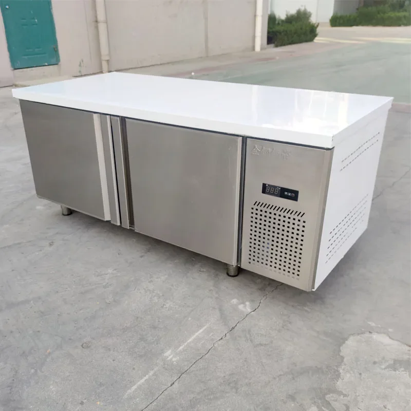Commercial Stainless Steel Restaurant Kitchen Under Cooler Table Counter Fridge Freezer Workbench Refrigerator