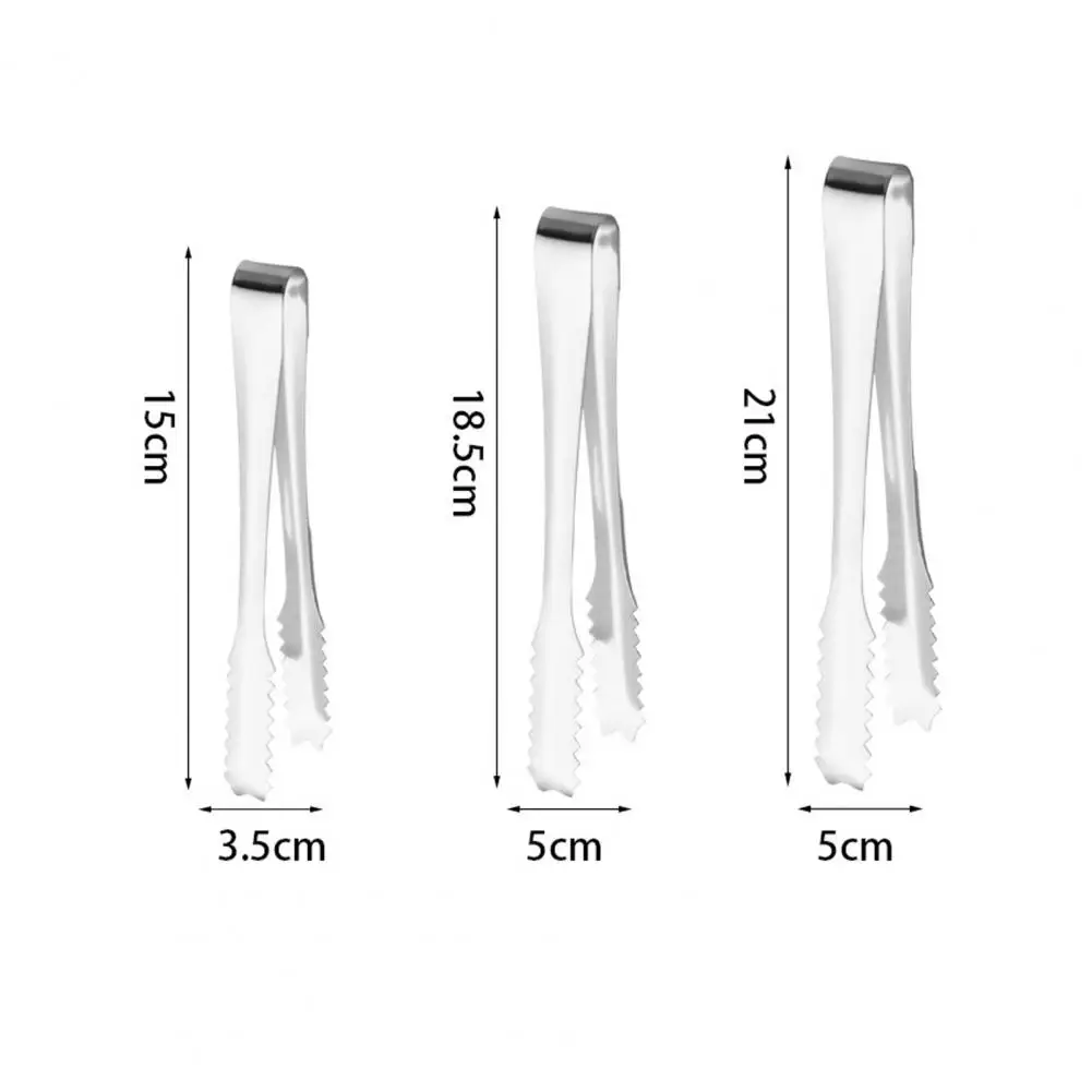 Stainless Steel Ice Clip Stainless Steel Tongs Set for Bbq Salad Serving Ice Handling Lightweight Utensils with Plastic Handles